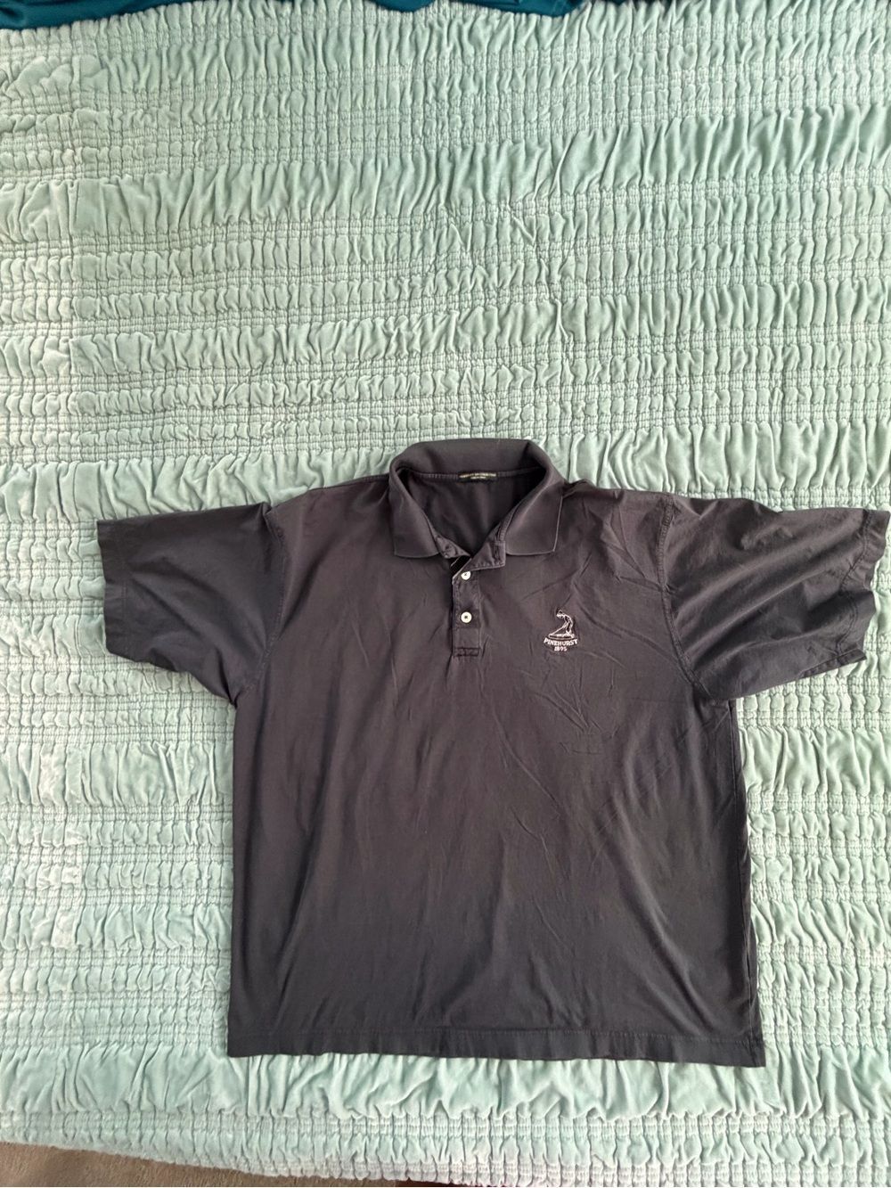 Men's Dark Gray Polo with Pinehurst Resort Emblem-XL